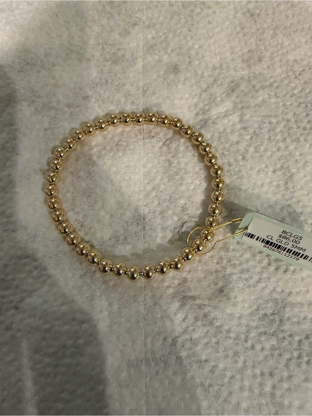 Enewton classic gold 5mm Beaded Stretch Bracelet Classic Round Beads NWT - Picture 1 of 2